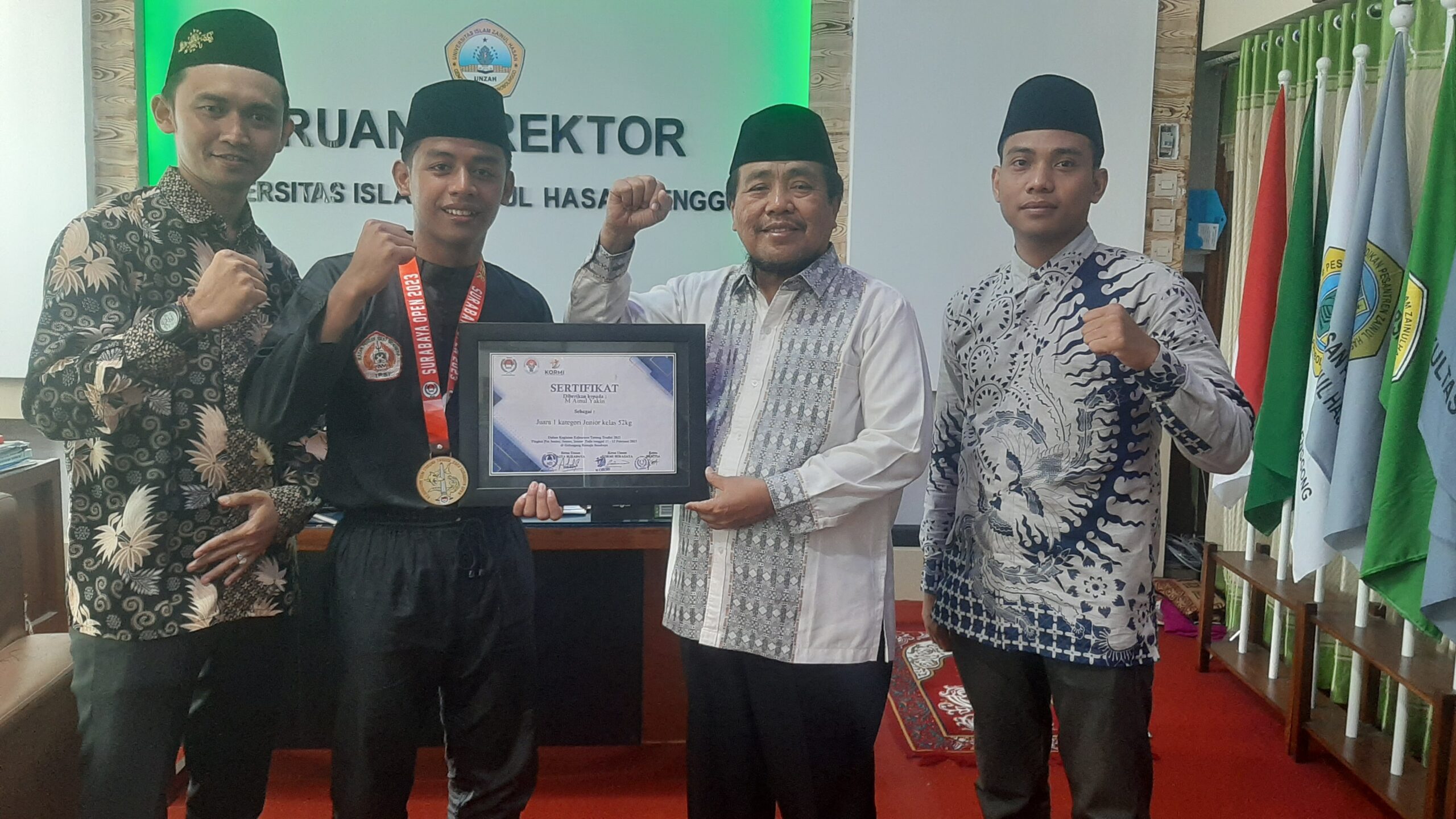 Rektor UNZAH Bangga UKM Pagar Nusa UNZAH Raih Medali Emas di ASTA Surabaya Open 2023
