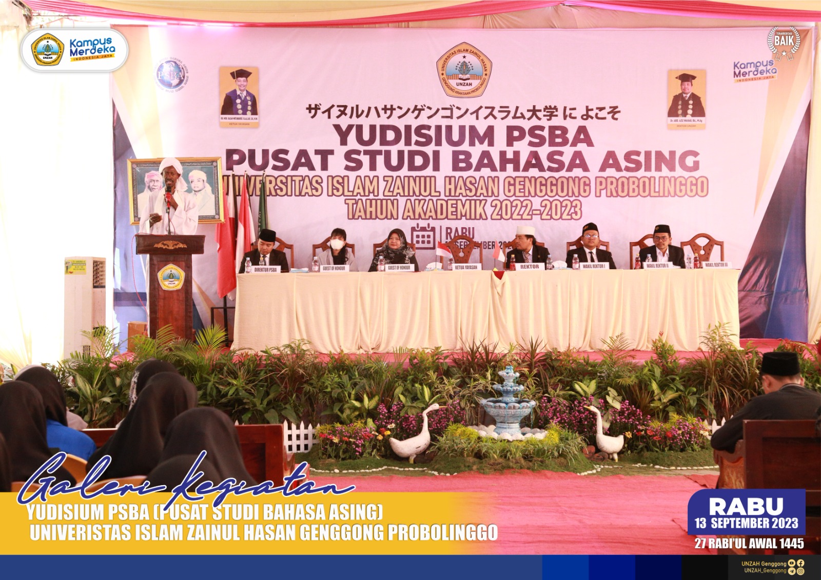 Gelar Yudisium, Pusat Studi Bahasa Asing Universitas Islam Zainul Hasan Genggong Probolinggo Meluluskan 572 Mahasiswa